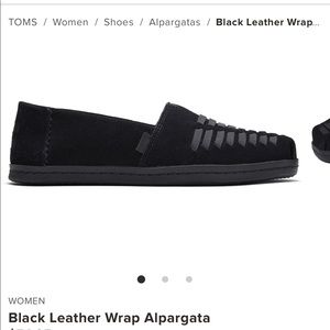 Black Leather Wrap Alpargata